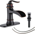 Waterfall Bathroom Faucet Single Handle One Hole Oil Rubbed Bronze