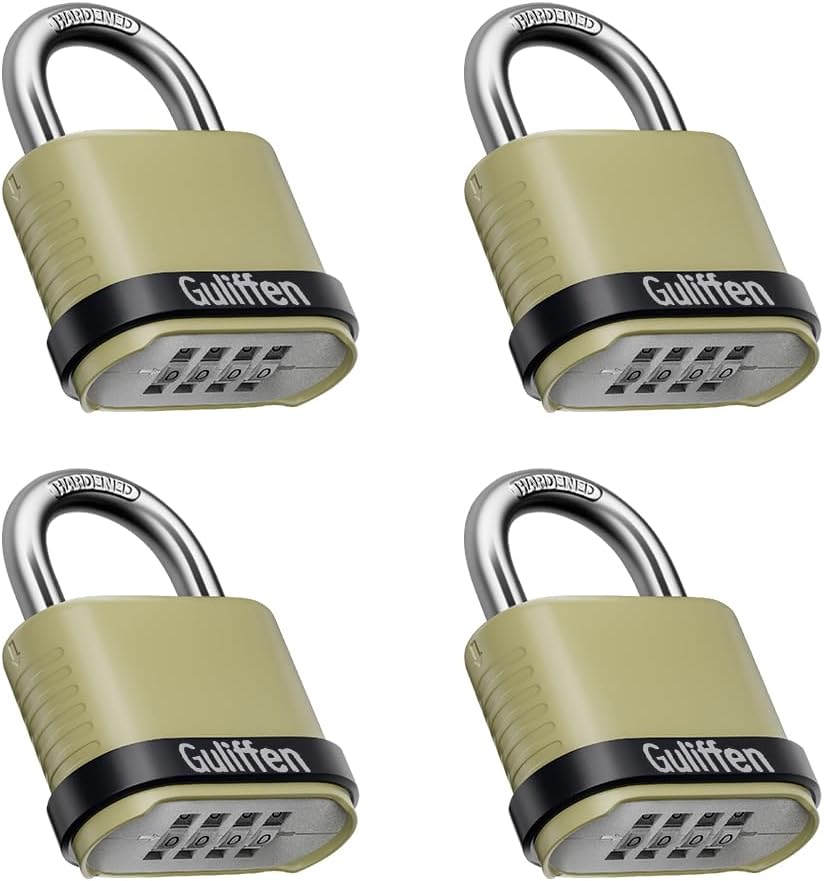 Outdoor Combination Lock - Heavy Duty Weatherproof Padlock Set