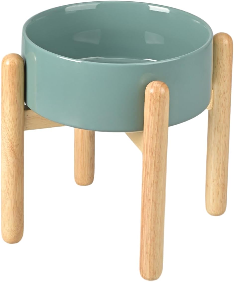 Elevated Ceramic Dog Food and Water Bowl for Medium Dogs