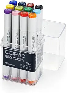 Copic Sketch Alcohol-based Markers 12pc Set for Artists