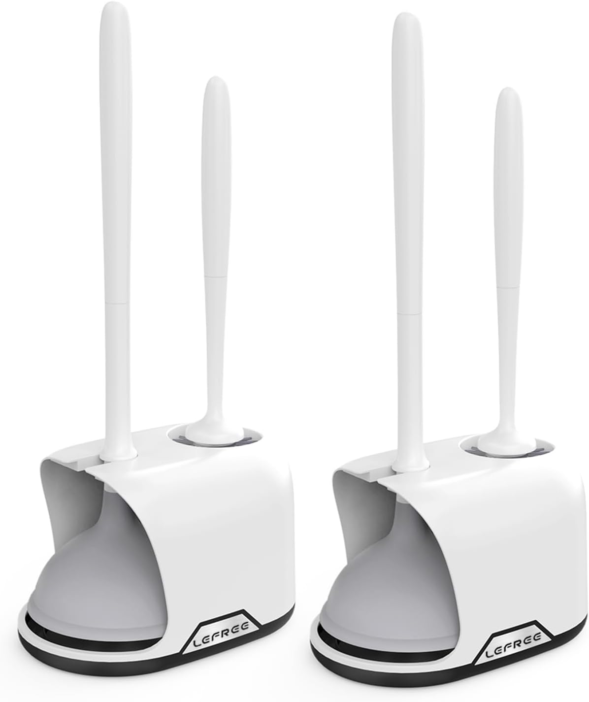 Lefree 2 in 1 Toilet Brush and Plunger Set for Deep Cleaning