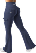CoreFlex Women Flare Leggings with Hidden Scrunch Pockets - No Front
