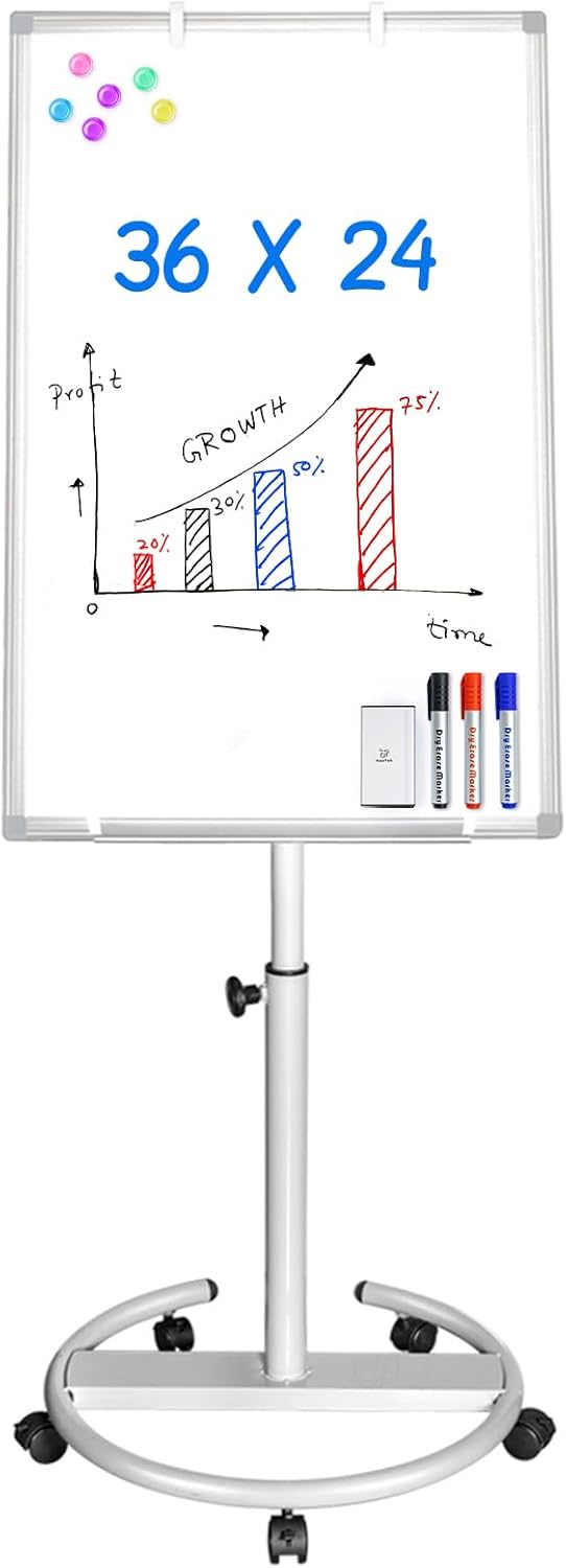 Portable Magnetic Dry Erase Board 36 x 24 inches for Easy Use