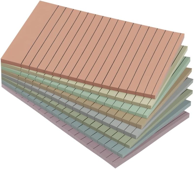 Vintage Colors Lined Sticky Notes - Perfect Organization