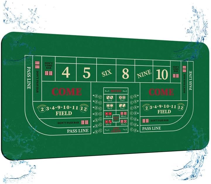 70ft' x 35ft' Waterproof Casino Craps Tabletop Layout Mat Review
