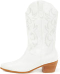 Erocalli Cowgirl Ankle Boot - Embroidered Pointed Toe Short Bootie