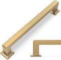 10 Pack 6-1/4 in Champagne Bronze Kitchen Cabinet Handles - Solid Zinc