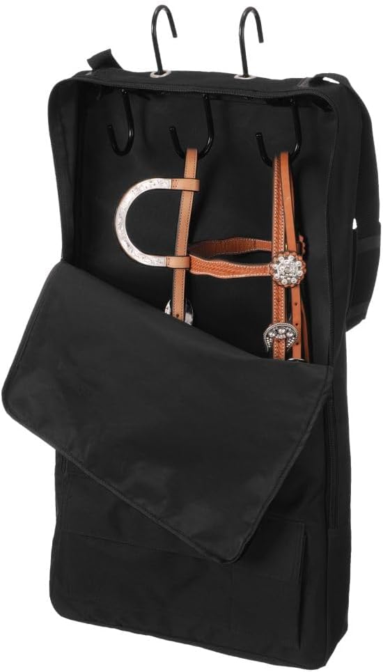 Tough 1 Bridle/Halter with 3 Prong Tack Rack for Equestrians