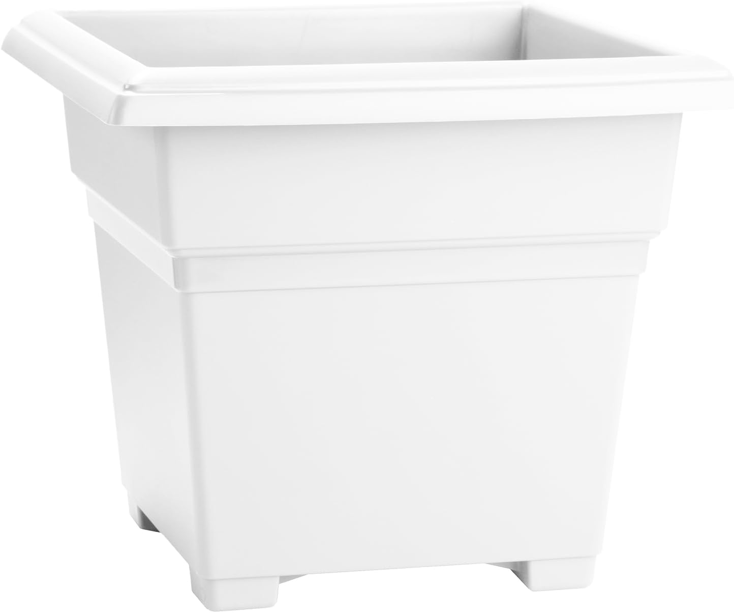 Novelty Root & Vessel Countryside Square Tub Planter, White 18-Inch