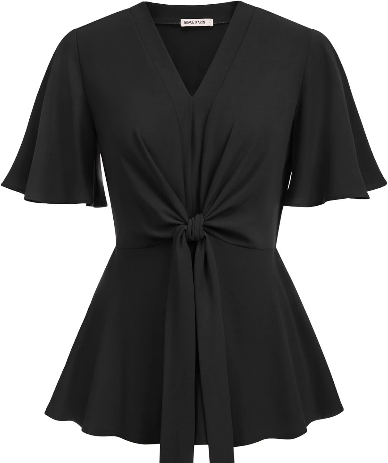 GRACE KARIN Women's Elegant V Neck Peplum Tops for Any Occasion