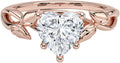 Moissanite Engagement Ring Colorless VVS1 Heart Cut - Twisted Vine