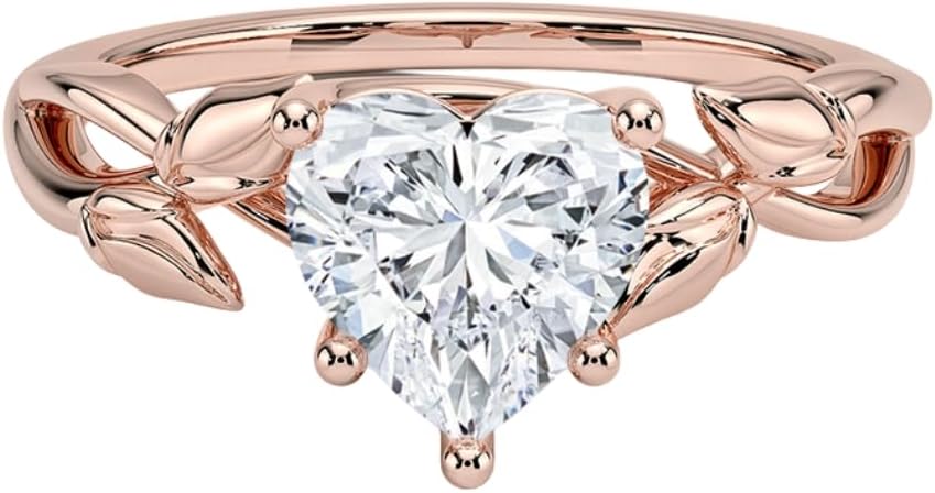 1-3 CT Moissanite Engagement Ring in Solid Gold & Silver Options