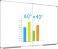 JILoffice Large Foldable White Board 60x40 in - Portable Dry Erase