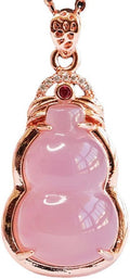 YHDONE Pink Chalcedony Gold Pendant - Serenity & Style