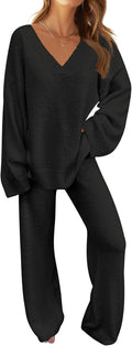 Women's Fuzzy Fleece Lounge Set - 2 Piece Cozy Fall Winter