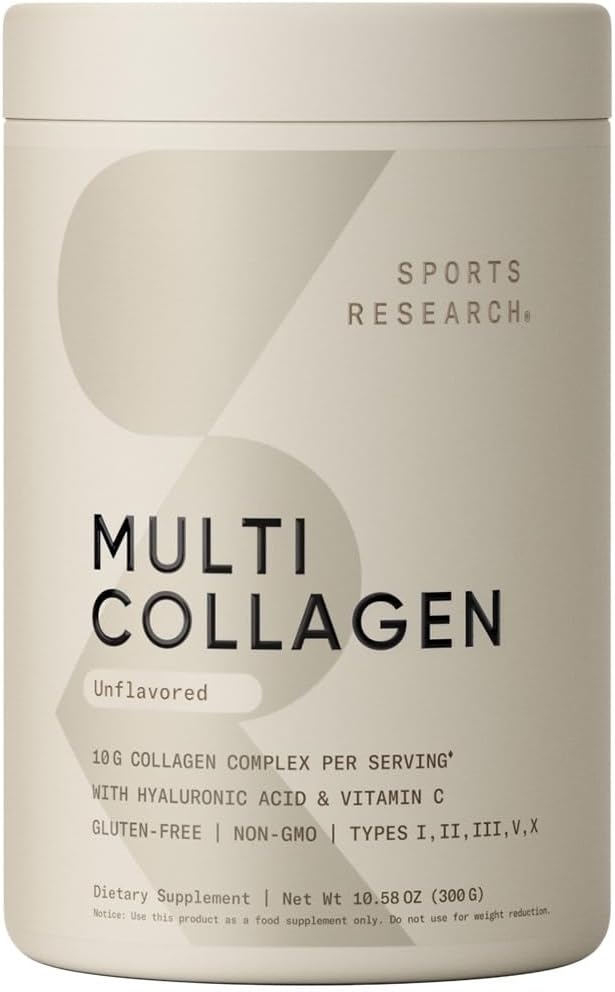 Sports Research Multi Collagen Protein Powder for Radiant Skin