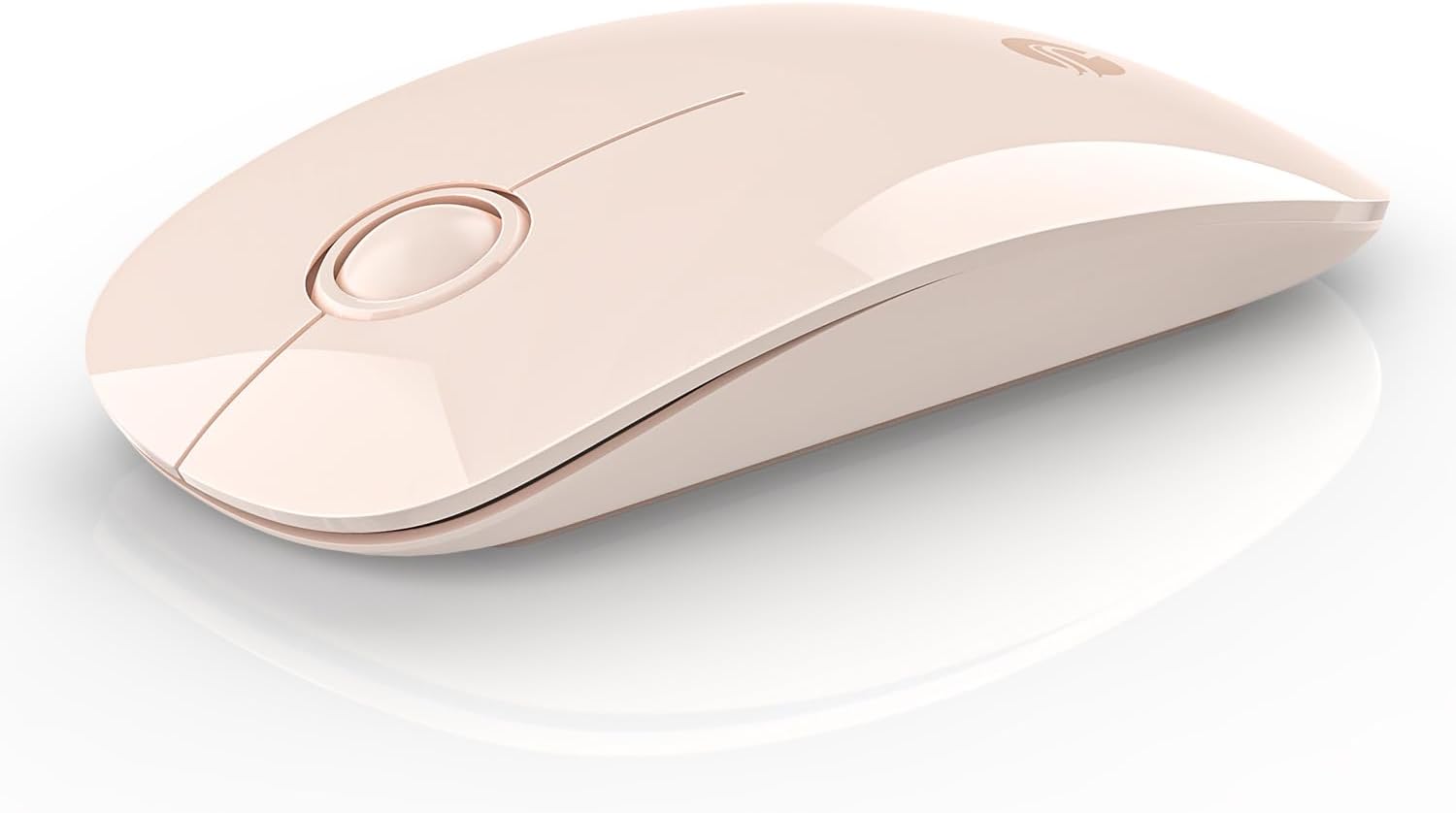 RAPIQUE Dual Mode Bluetooth Mouse - Quiet Click, Low Power, 1600 DPI - Pink
