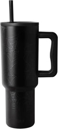 40 oz Trek Tumbler with Handle and Straw Lid - Spiderwebs Design