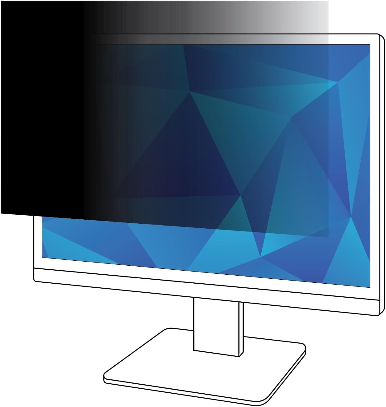3M Privacy Filter for 24in Monitor - Effective Side View Protection