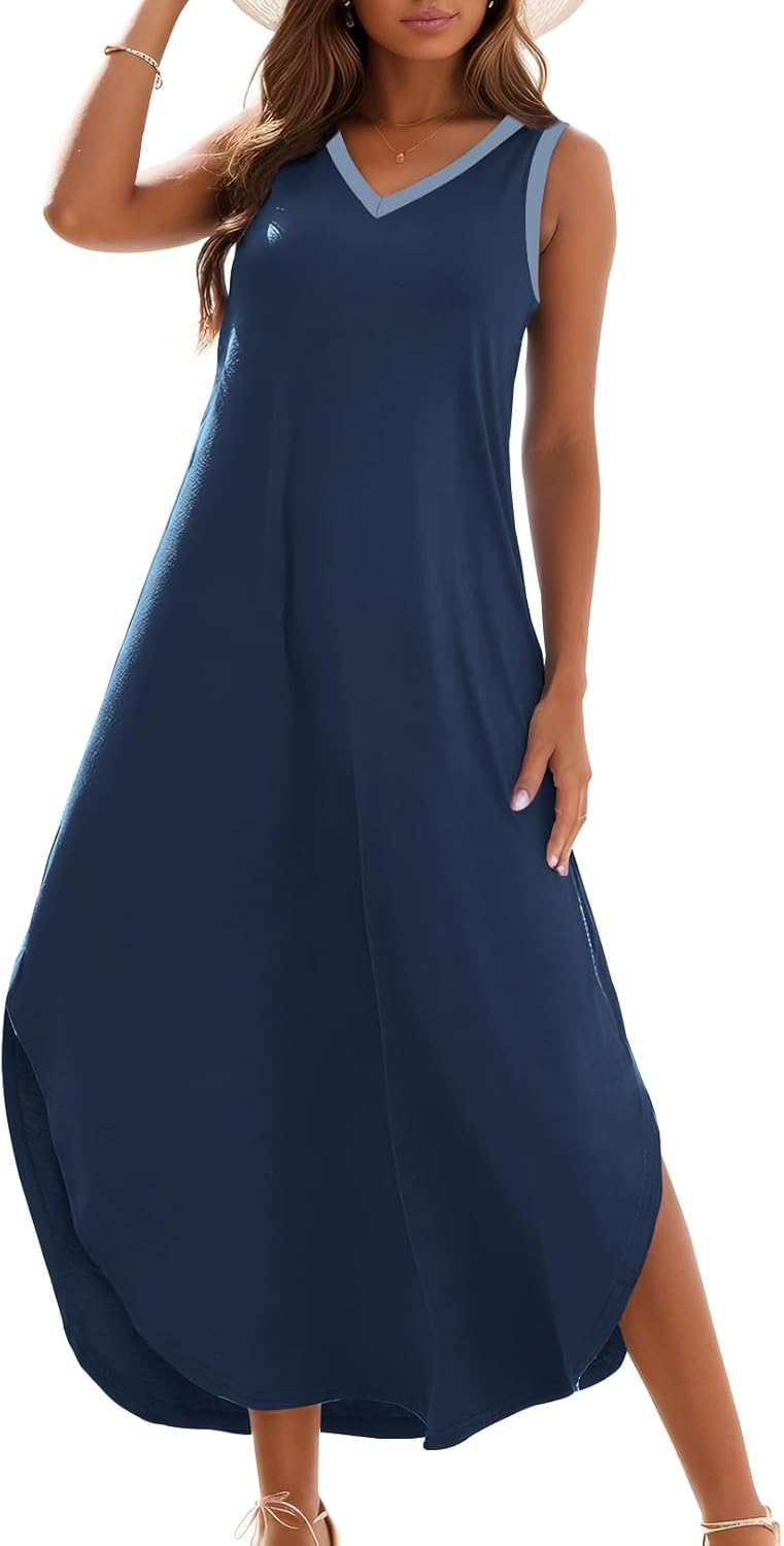 Zilcremo Women's Summer Casual Loose Sundress Long Dress Review
