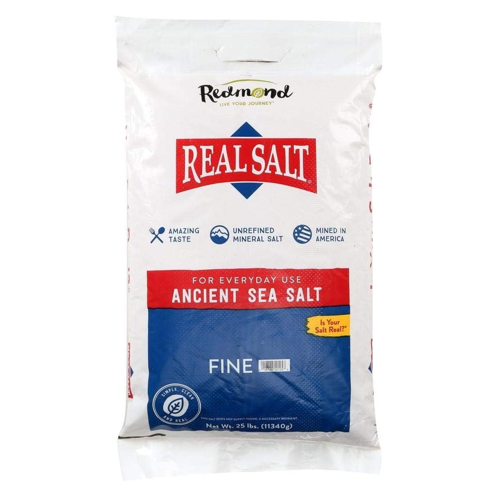 Redmond Real Sea Salt - Natural Unrefined Gluten Free Fine Salt