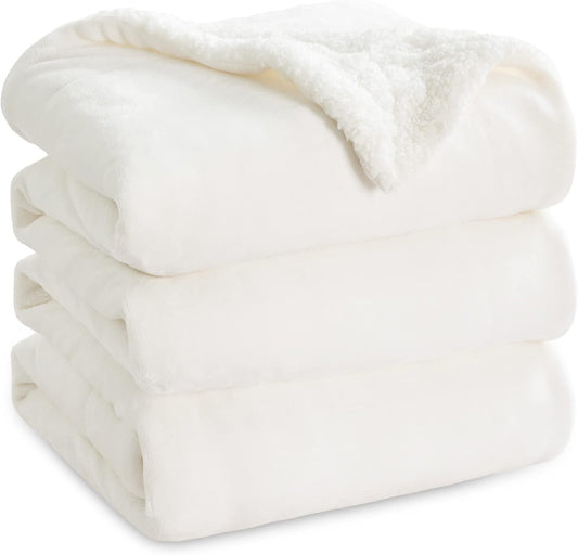 Bedsure GentleSoft Sherpa Fleece Blanket King Size for Comfort