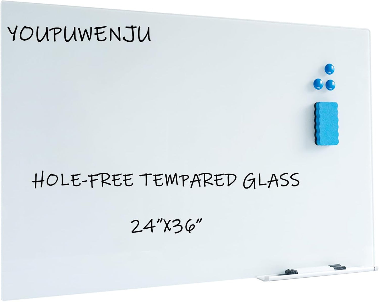 Magnetic Glass Writeboard 36X24 Premium Tempered Dry Erase Board