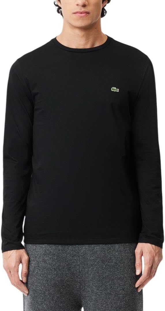 Lacoste Pima Jersey Crewneck - Luxurious Long Sleeve