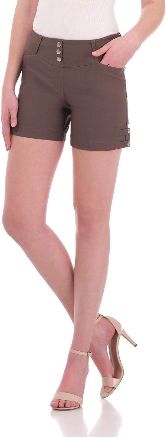 Rekucci Women's Comfort Stretchable Pull-On 5 inch Slimming Shorts