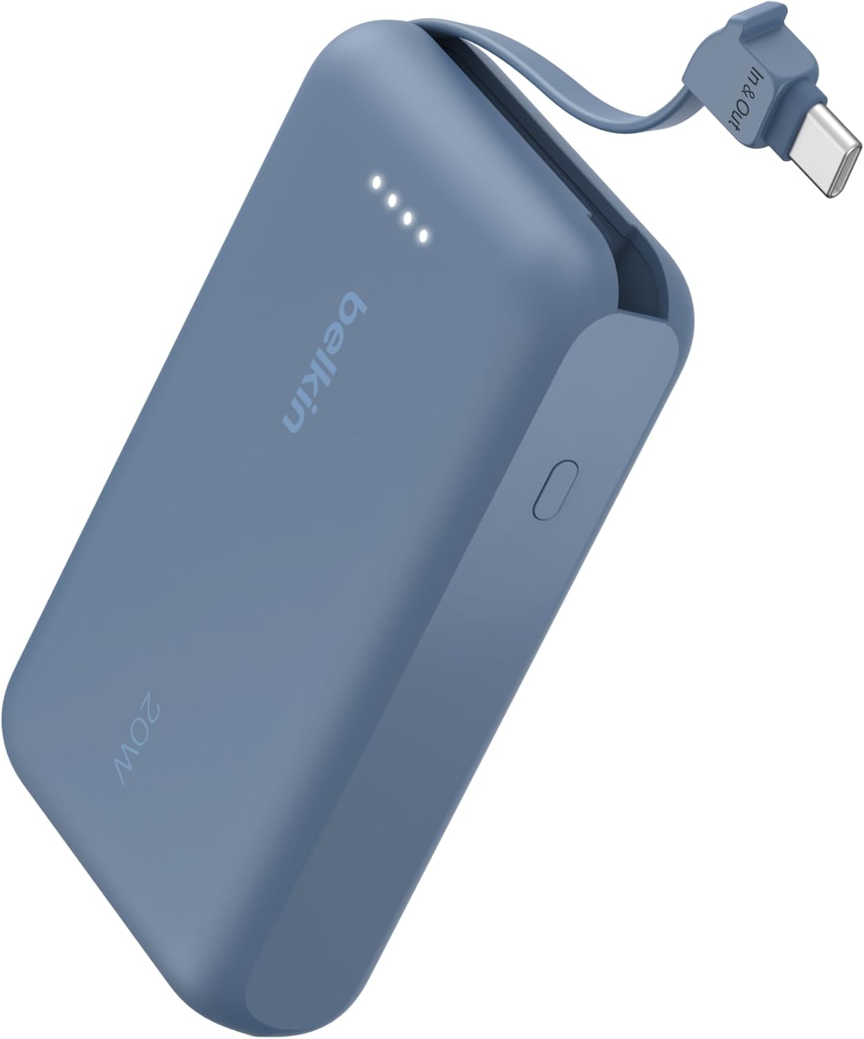 Belkin Portable Charger with Integrated Cable for Fast Charging
