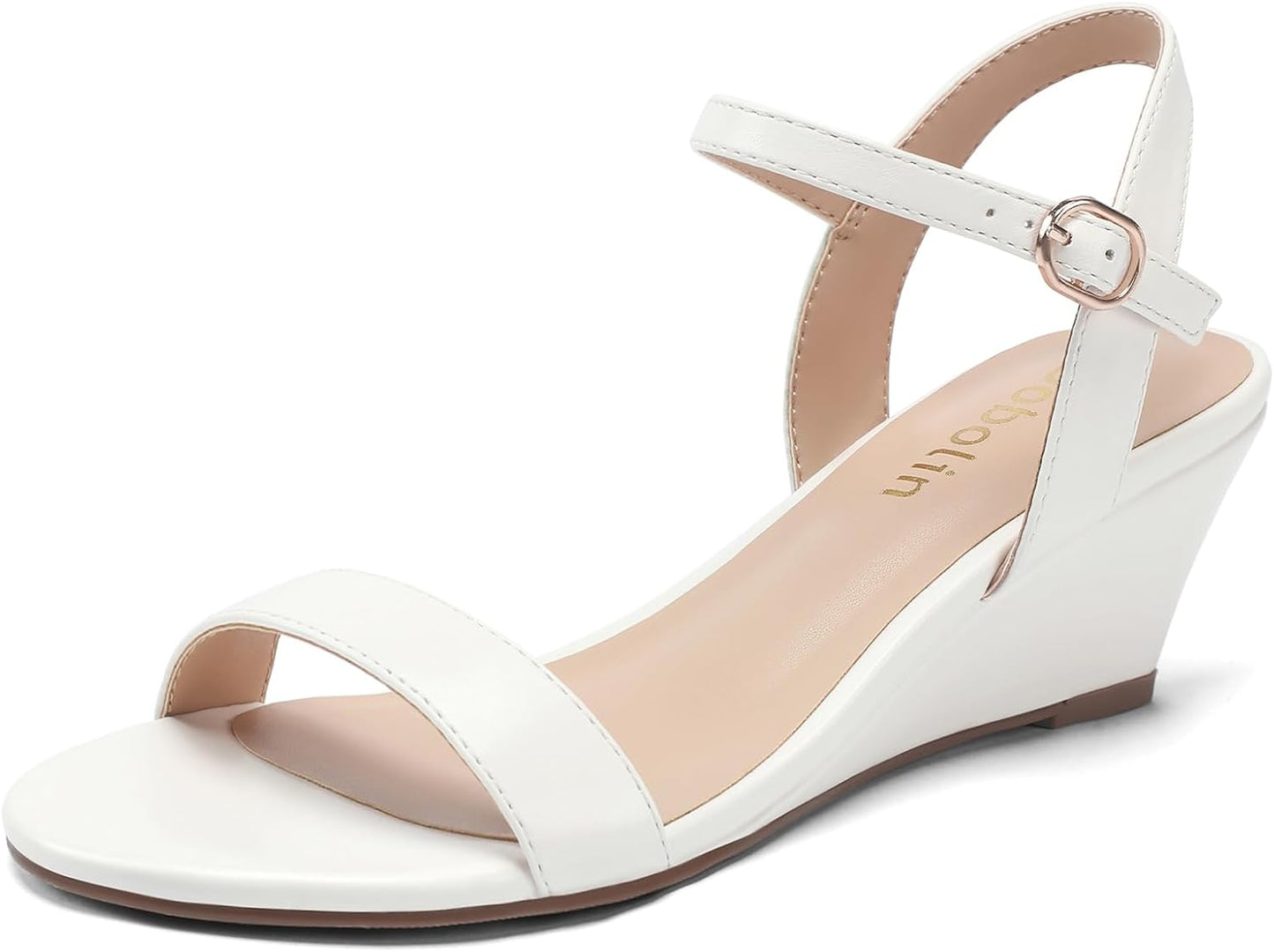 Wide Width Wedge Sandals for Women with Low Heel Comfort