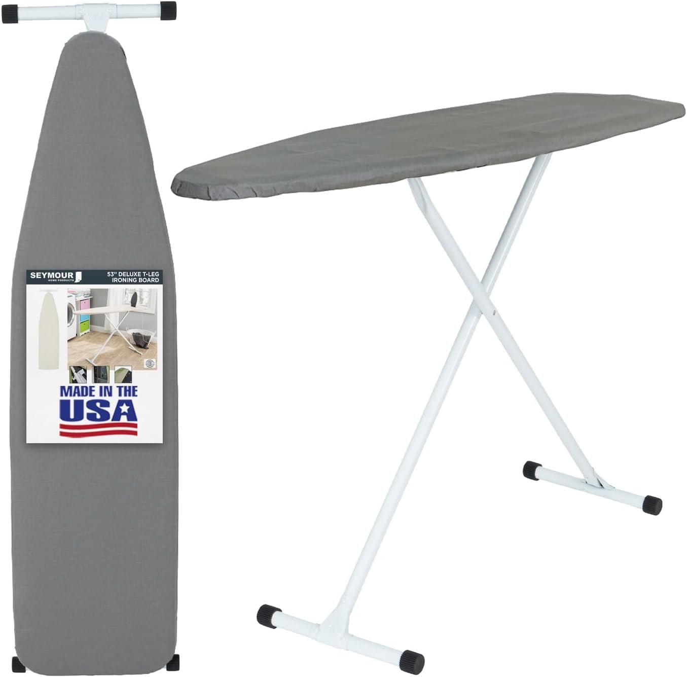 Full Size Ironing Board with Cover & Pad for Home Use