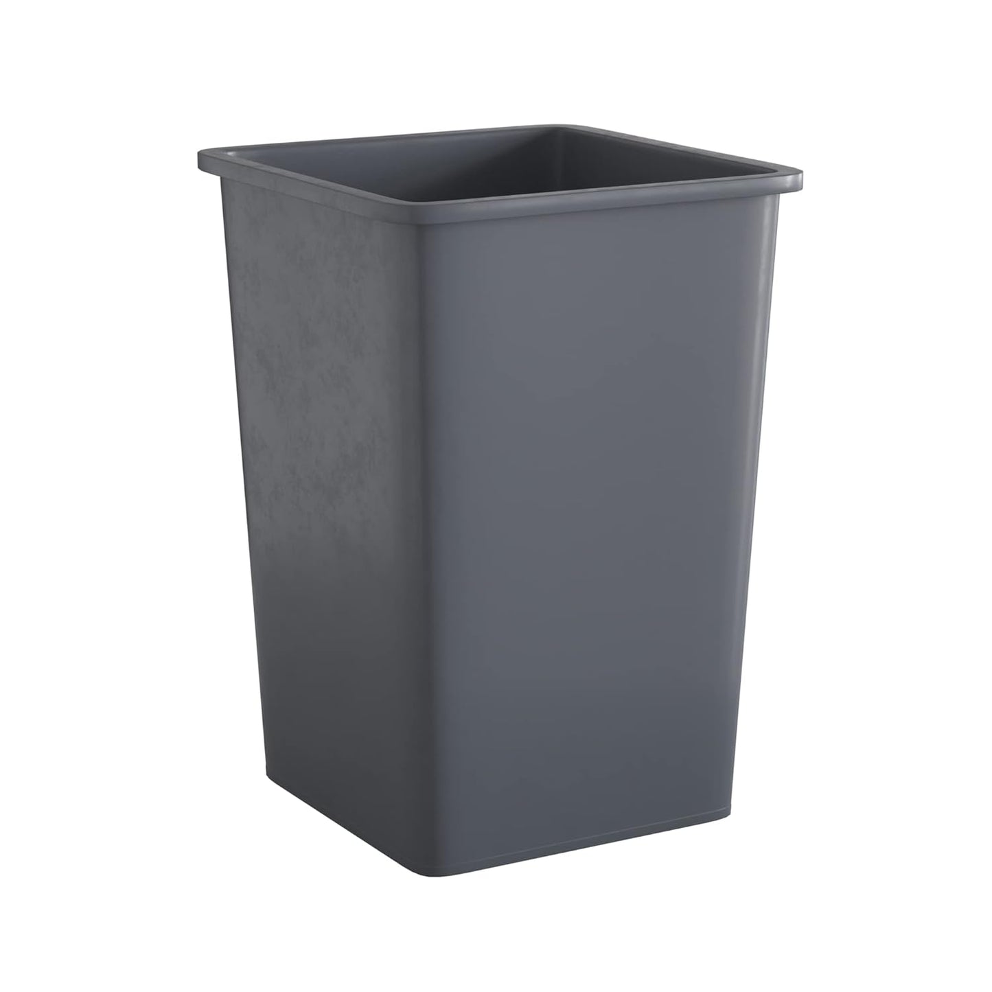 35 Gallon Grey Square Commercial Trash Can for Efficient Waste