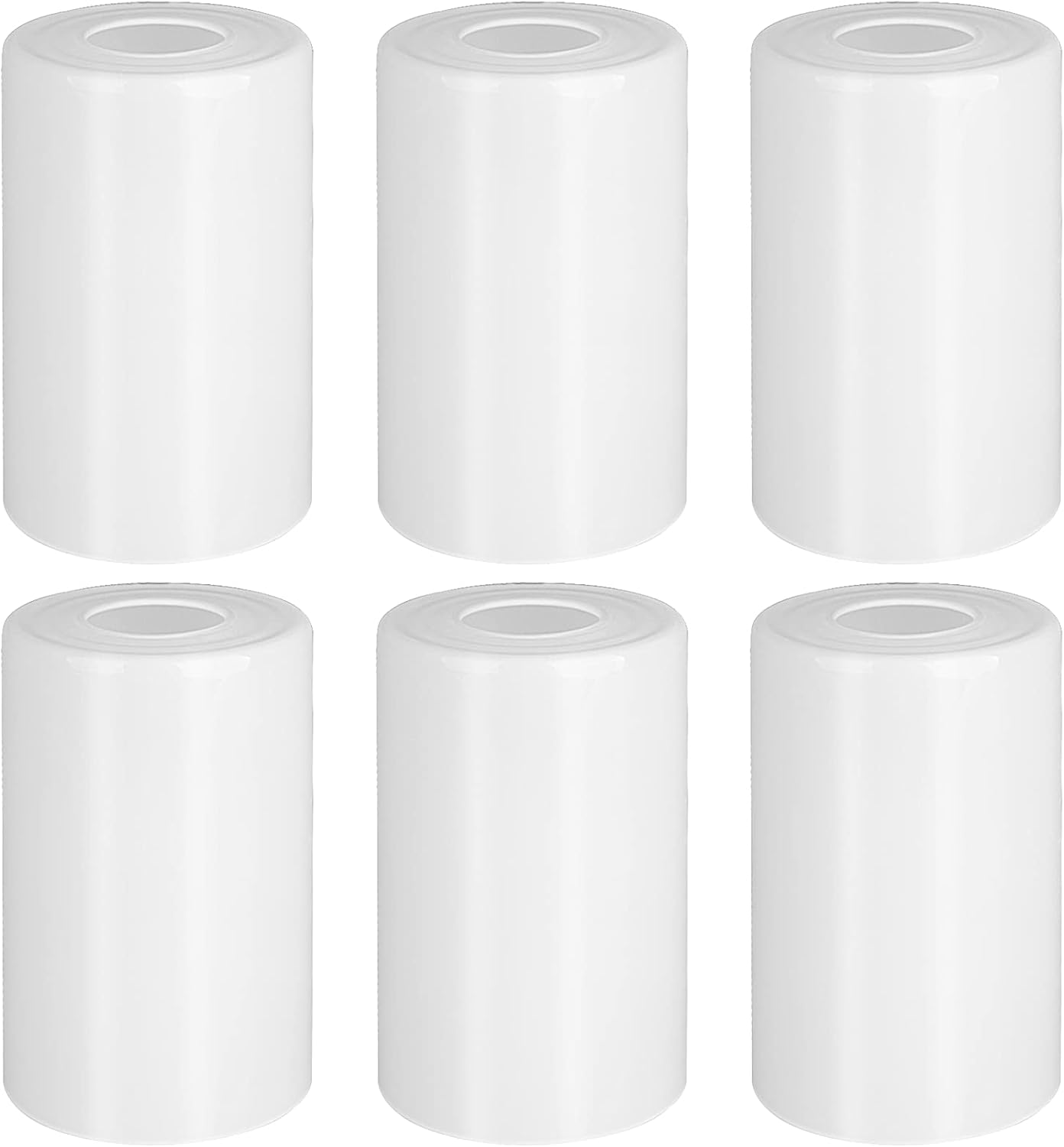 6 Pack White Frosted Glass Shades for Elegant Home Lighting