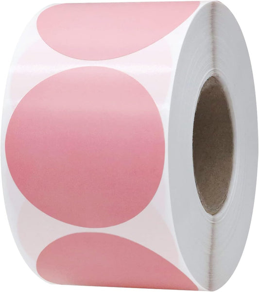 750 Self-Adhesive Pink Thermal Labels for DIY Design