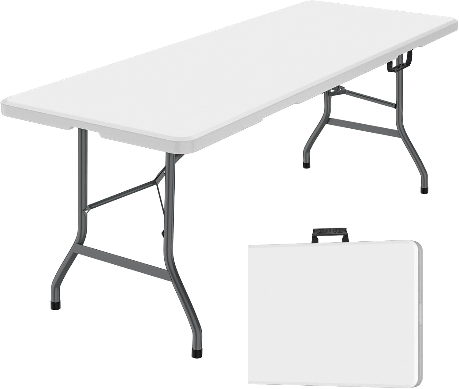 Folding Table 6ft Plastic for Indoor Outdoor Activities BBQ