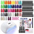 Gel Nail Polish Kit with 120W Lamp - 27 Colors All-in-One