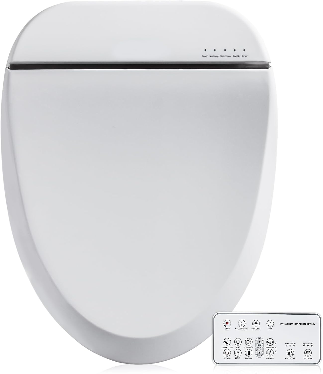 ZMJH Electric Smart Heated Bidet Toilet Seat with Night Light
