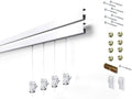 STAS Cliprail Pro Picture Hanging System Set White - Heavy Duty 19.69