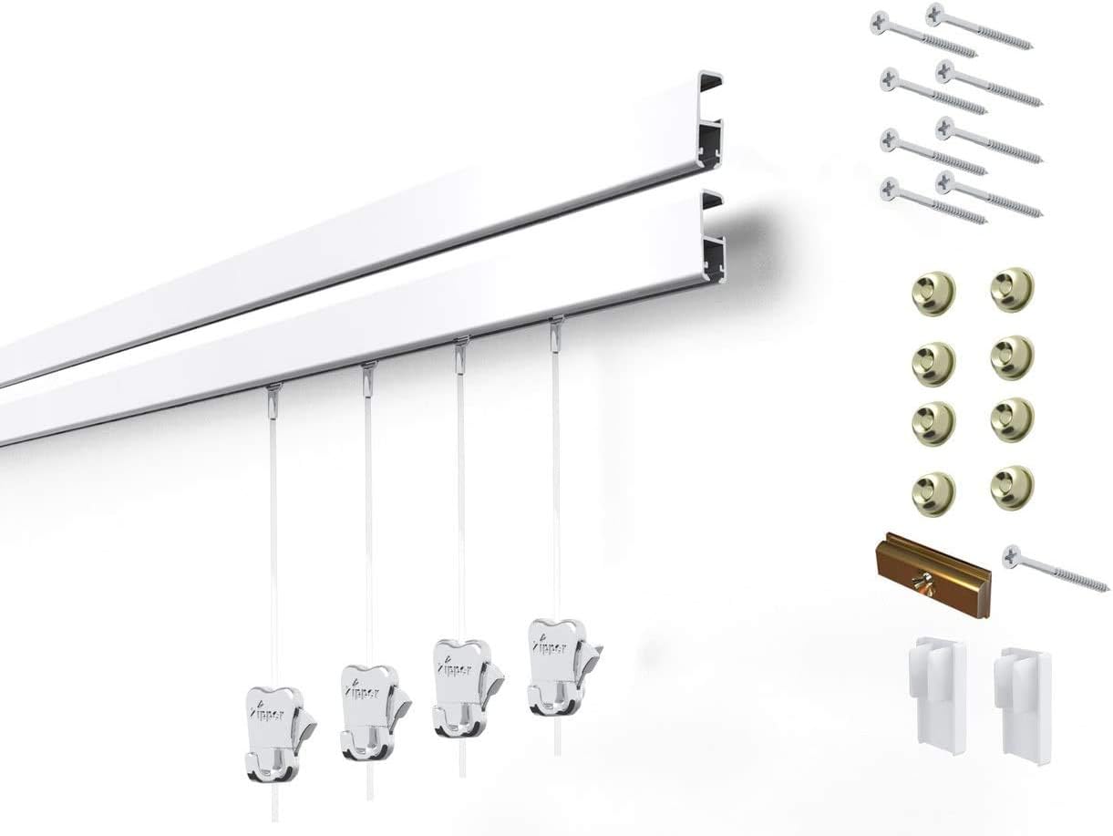 STAS Cliprail Pro Picture Hanging System Set for Home or Museum