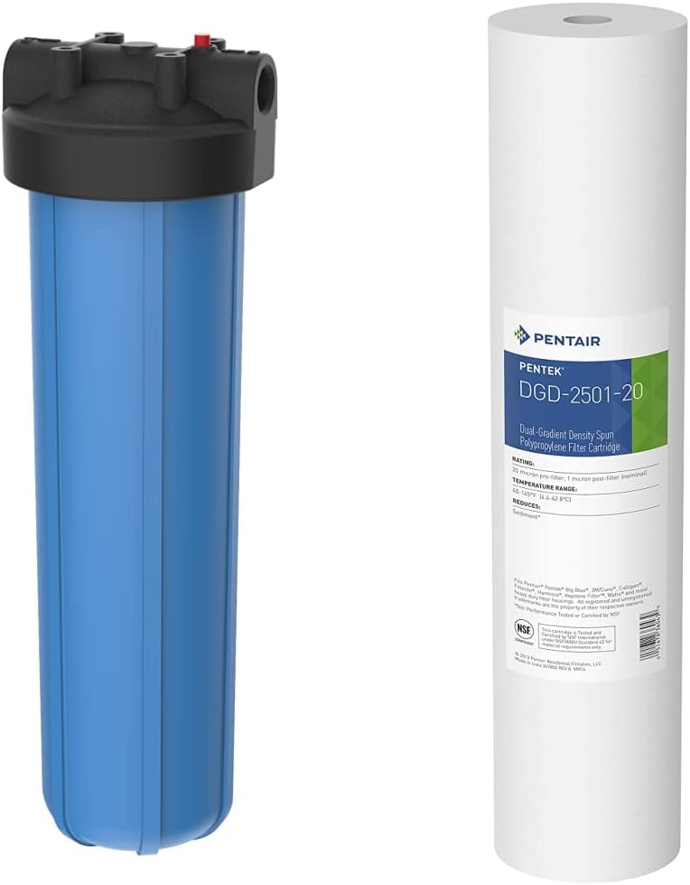 Pentair Big Blue Filter Housing Bundle for Whole House Filtration