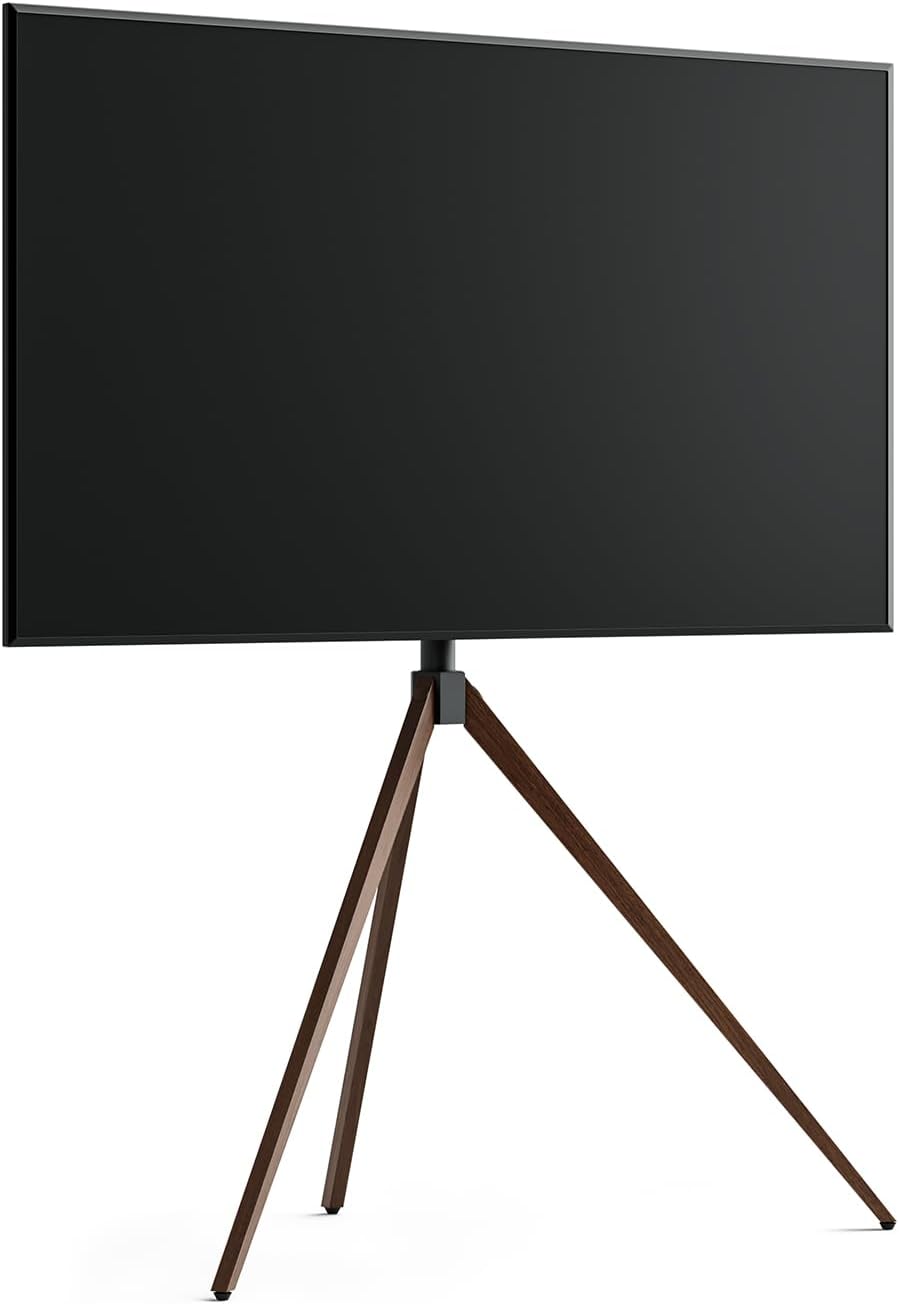 Modern Metal TV Stand - Height Adjustable - Concealed Storage