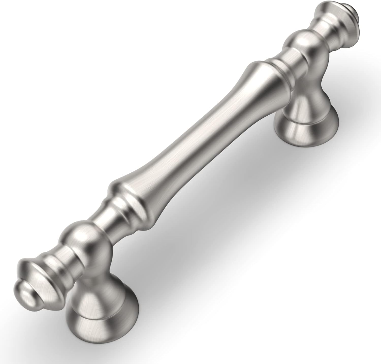 Amerdeco 10 Pack Brushed Satin Nickel Cabinet Pulls for Kitchen