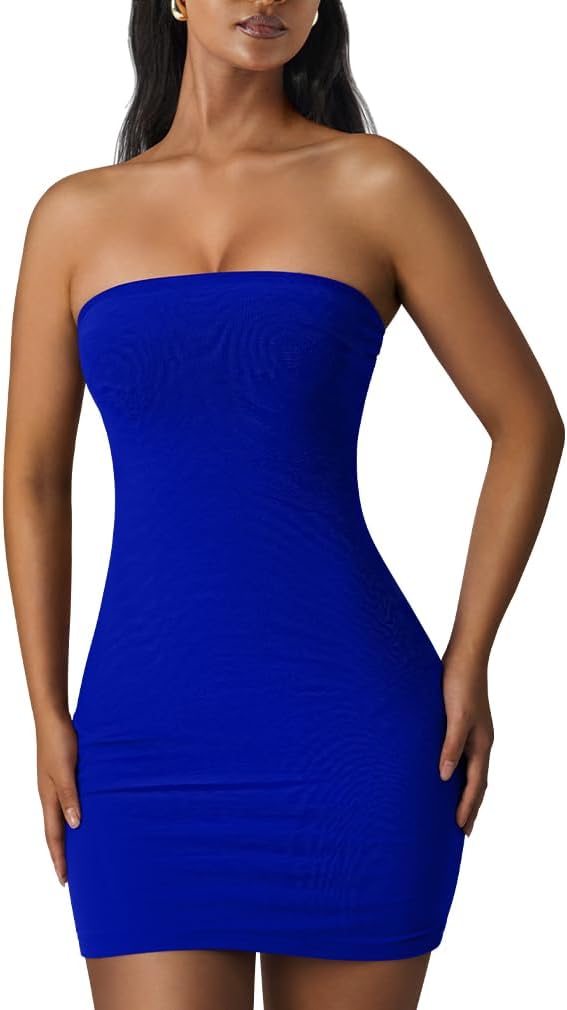 XXTAXN Women's Sexy Tube Sleeveless Bodycon Mini Dress Review