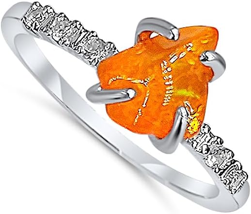 Real Raw Crystal Dainty Ring in White Gold for Birthstone Gifts