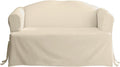Cotton Duck Canvas Loveseat Slipcovers for T-Cushion Style