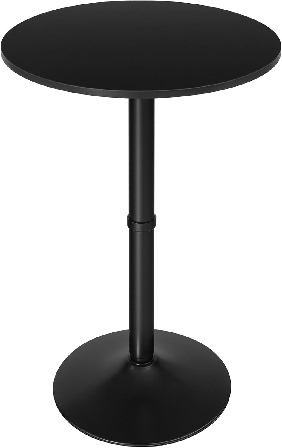 HOOBRO Black Round Bar Table - Stable & Stylish Counter Height Pub Table for Small Spaces