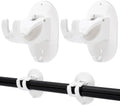 No Drill Curtain Rod Brackets - 2 Pcs Stick On Adjustable Holders