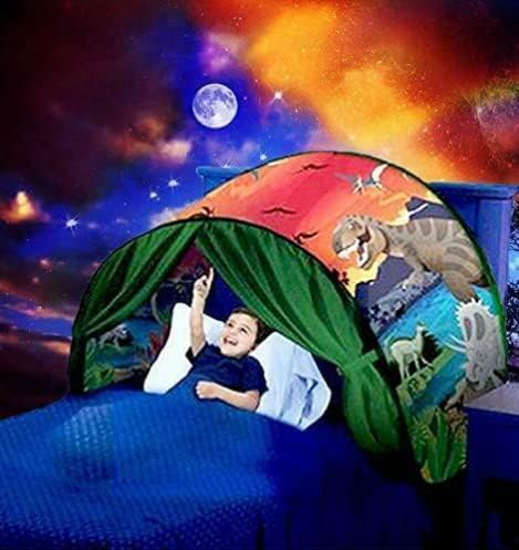 Foldable Twin Bed Tent for Kids - Dino Island Adventure!