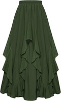 Scarlet Darkness Women Renaissance Long Maxi Skirt - Double Layered as